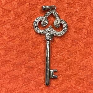 Key Pendant with diamond chips